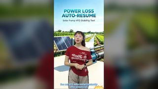 Solar pompa sürücüsünde güç kaybı otomatik olarak çalışır